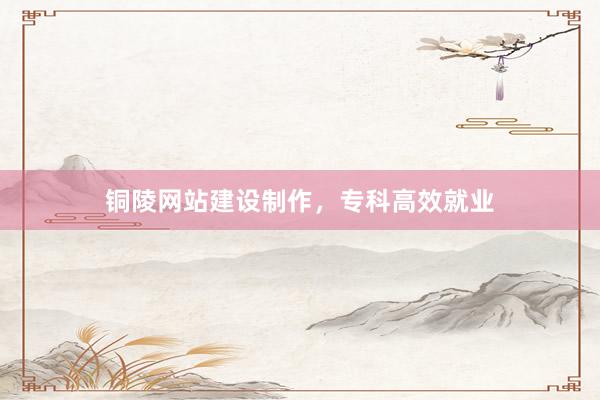 铜陵网站建设制作，专科高效就业
